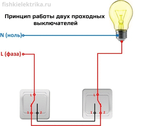 Как подключить проходной выключатель: разбор схем + пошаговая инструкция по подключению