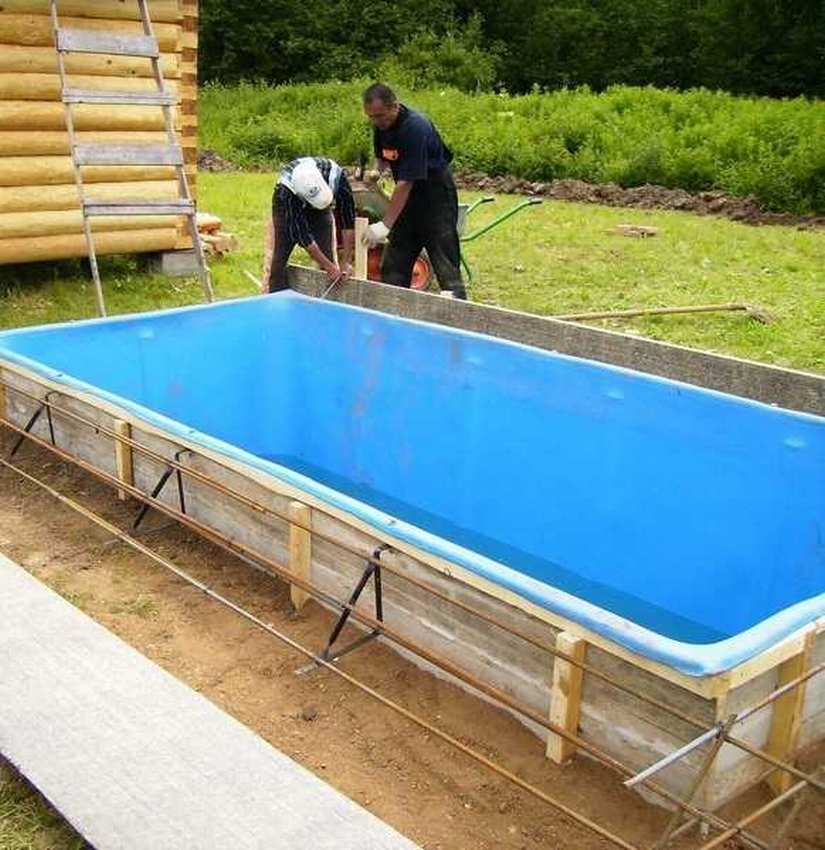 Возведение бассейна на даче своими руками: виды конструкций, пошаговое руководство