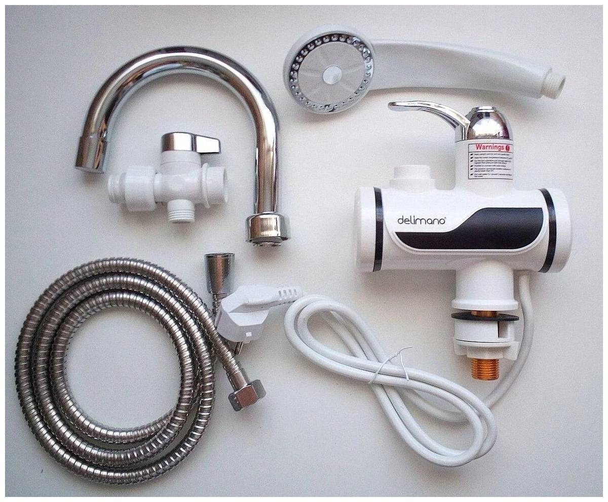 Проточный водонагреватель электрический на кран — характеристики, модели, выбор и монтаж