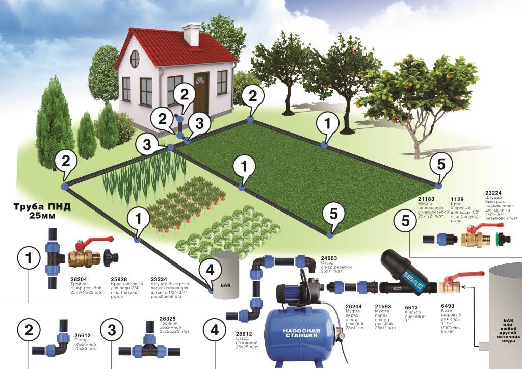Автоматический полив газона: принцип работы системы и оборудование