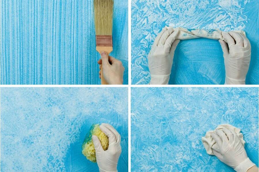 Декоративная покраска стен своими руками: оригинальные и простые способы