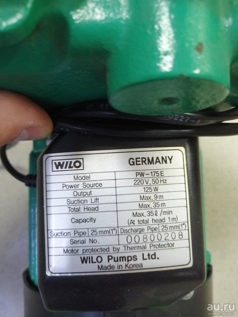 Почему насос Wilo PW-175E отключается
