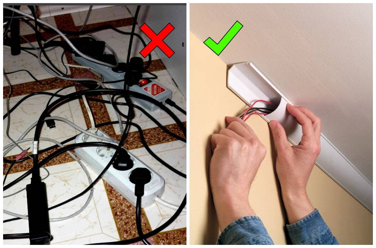 Спрятать провода от компьютера, телевизора, видеорегистратора