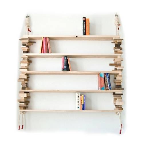 Полка для книг своими руками: из дерева, подручных материалов, фото