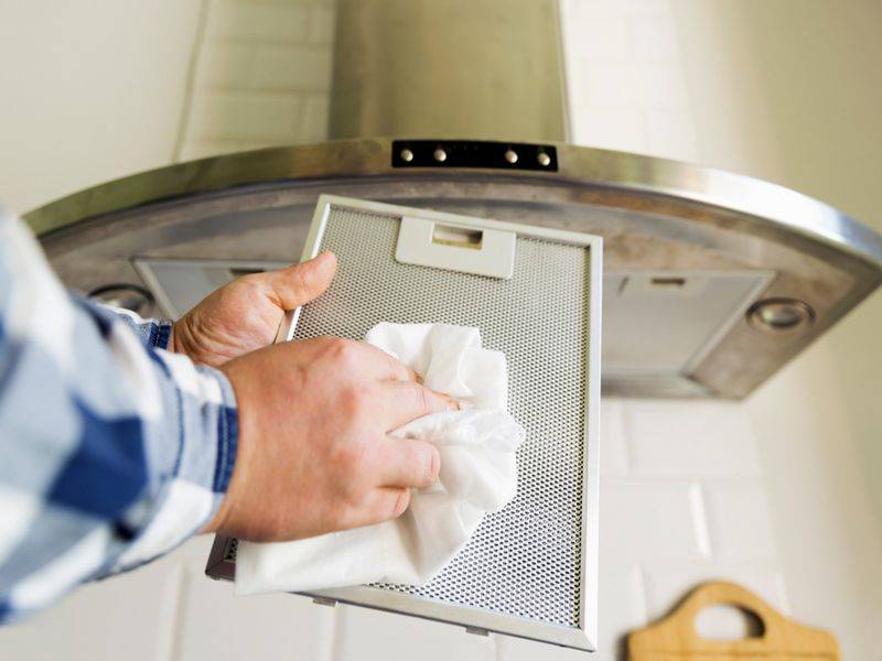 Как отмыть вытяжку и фильтр кухонной вытяжки от жира