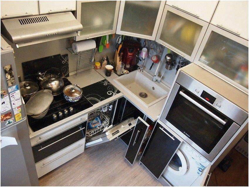 Выбираем и расставляем мебель на маленькой кухне правильно (100 фото)