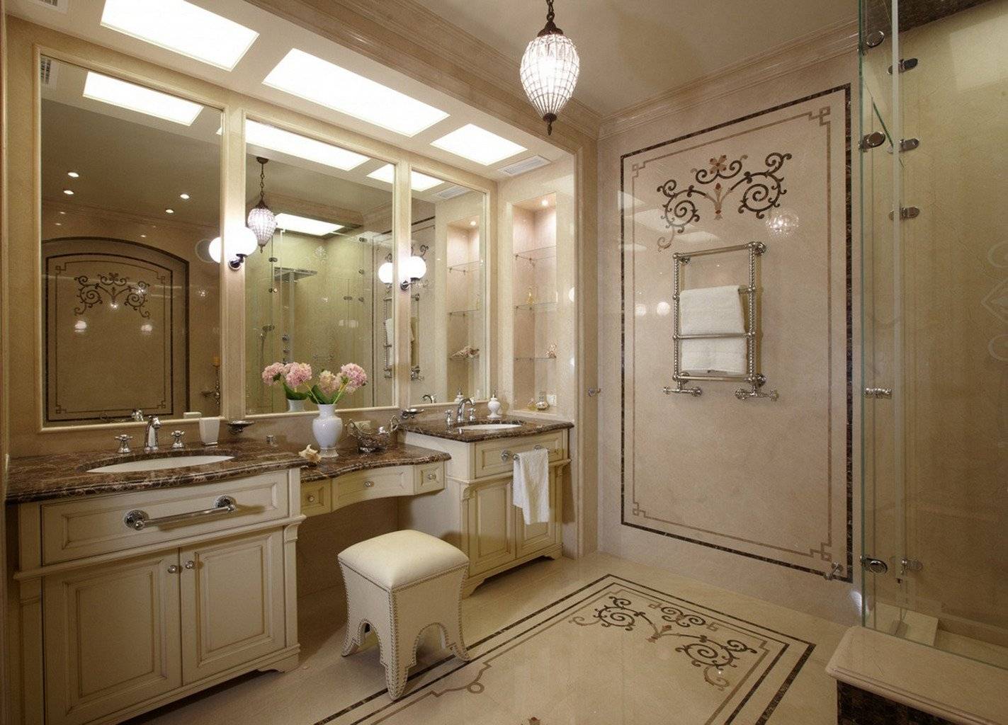 Ванная комната в классическом стиле на современный манер