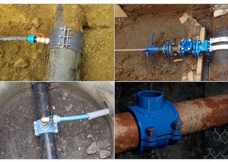 Врезка в трубу водопровода: как врезаться в водопроводную сеть под давлением