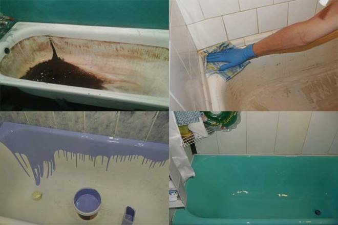 Покраска ванны своими руками: акрилом, эмалью, технология, видео