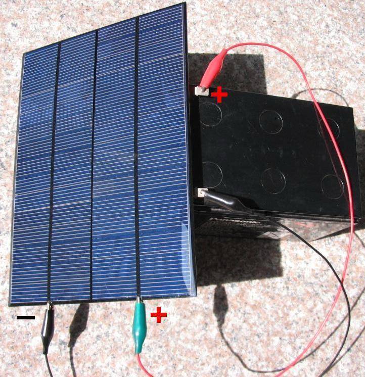 Солнечная батарея для зарядки автомобильного аккумулятора