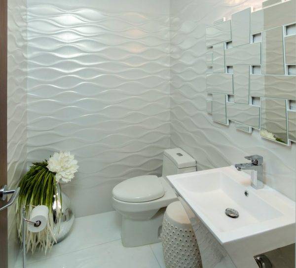Модная плитка для ванной комнаты: 100 фото идей, тенденции 2020